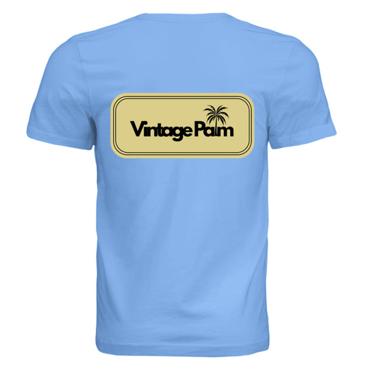 Retro Unisex Short-Sleeve Tee (Yellow Logo)-Vintage Palm