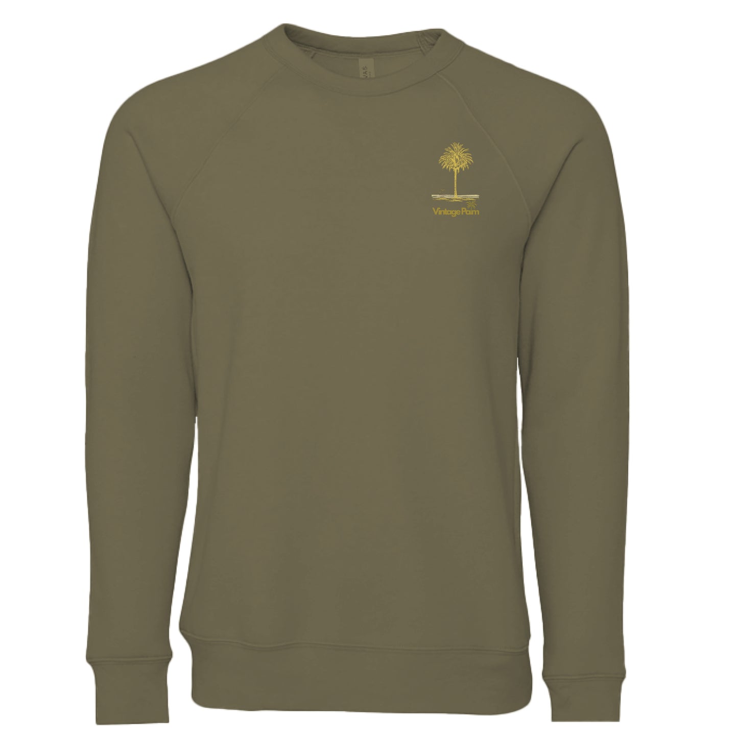 Classic Unisex Fleece Sweatshirt-Vintage Palm-Retro-surf-style-fall-Fleece-Sweatshirt