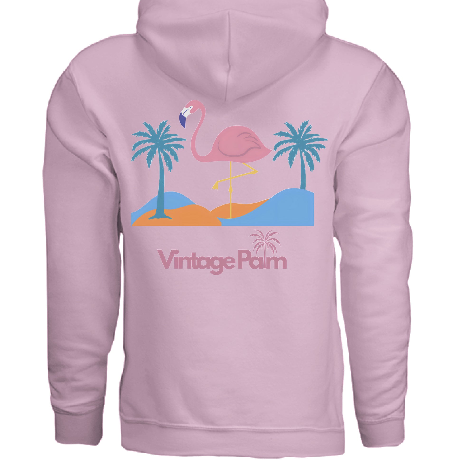 Flamingo Days Unisex Fleece Pullover Hoodie-Vintage-Palm-fall-collection-vintage-palm-beach-lifestyle-surf-style-unisex-hoodie.jpg