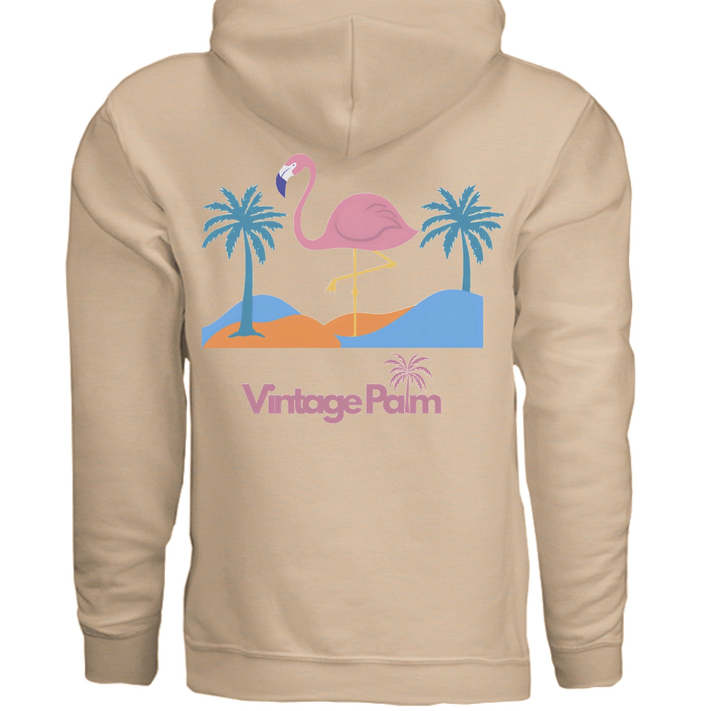 Flamingo Days Unisex Fleece Pullover Hoodie-Vintage-Palm-fall-collection-vintage-palm-beach-lifestyle-surf-style-unisex-hoodie.jpg