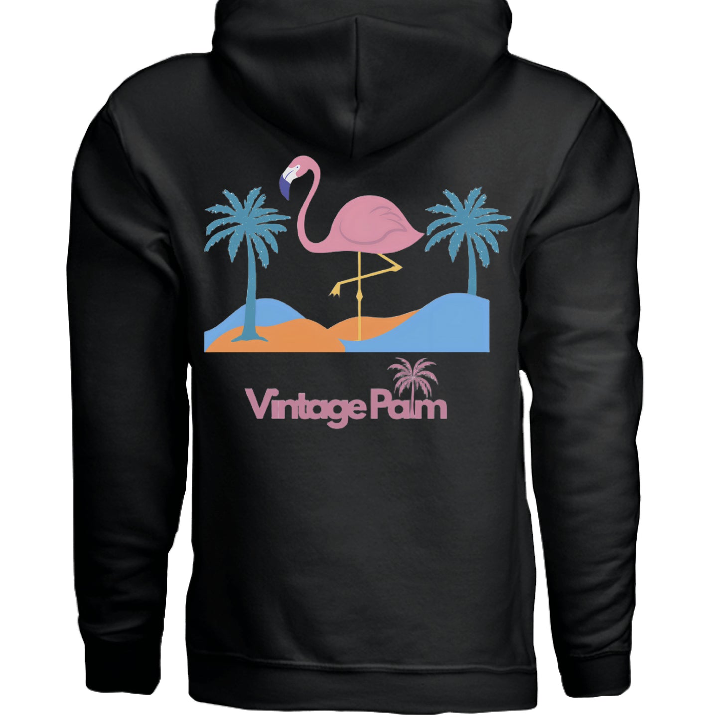 Flamingo Days Unisex Fleece Pullover Hoodie-Vintage-Palm-fall-collection-vintage-palm-beach-lifestyle-surf-style-unisex-hoodie.jpg