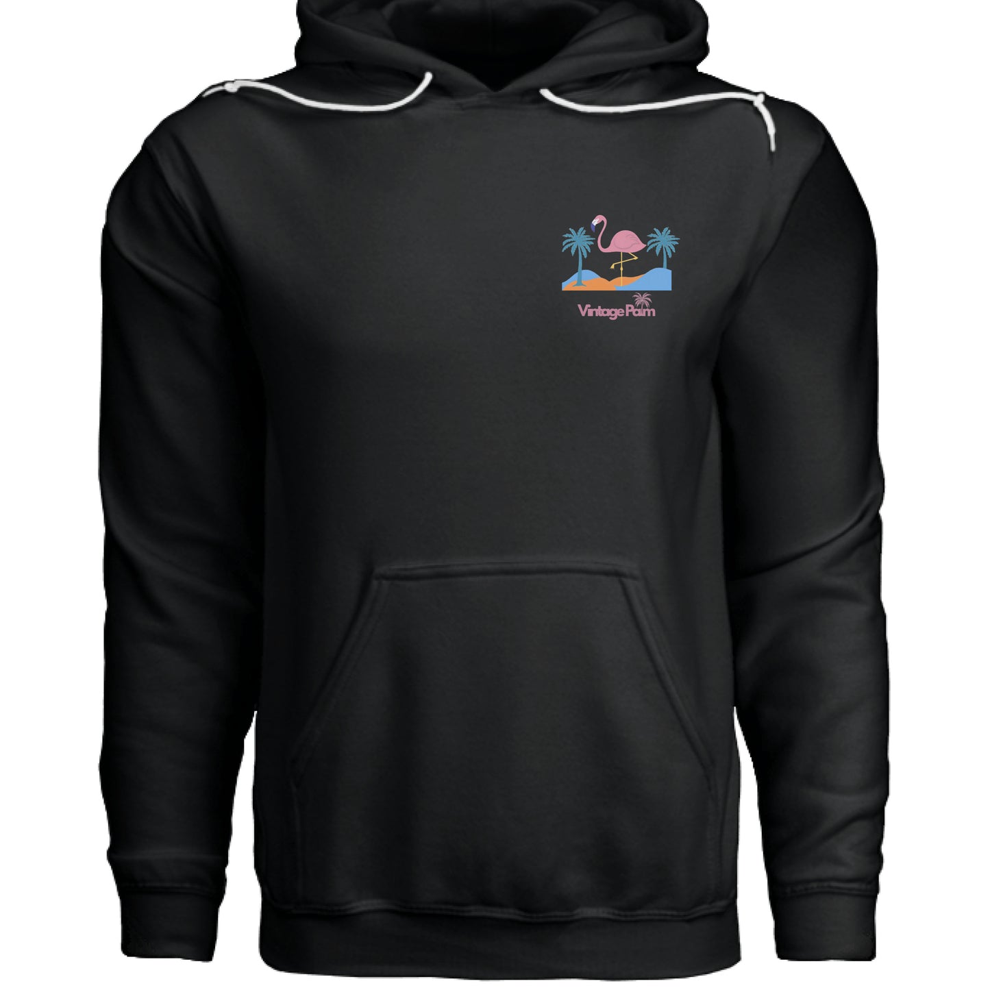 Flamingo Days Unisex Fleece Pullover Hoodie-Vintage-Palm-fall-collection-vintage-palm-beach-lifestyle-surf-style-unisex-hoodie.jpg