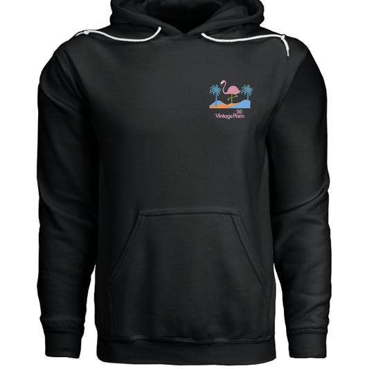Flamingo Days Unisex Fleece Pullover Hoodie-Vintage-Palm-fall-collection-vintage-palm-beach-lifestyle-surf-style-unisex-hoodie.jpg