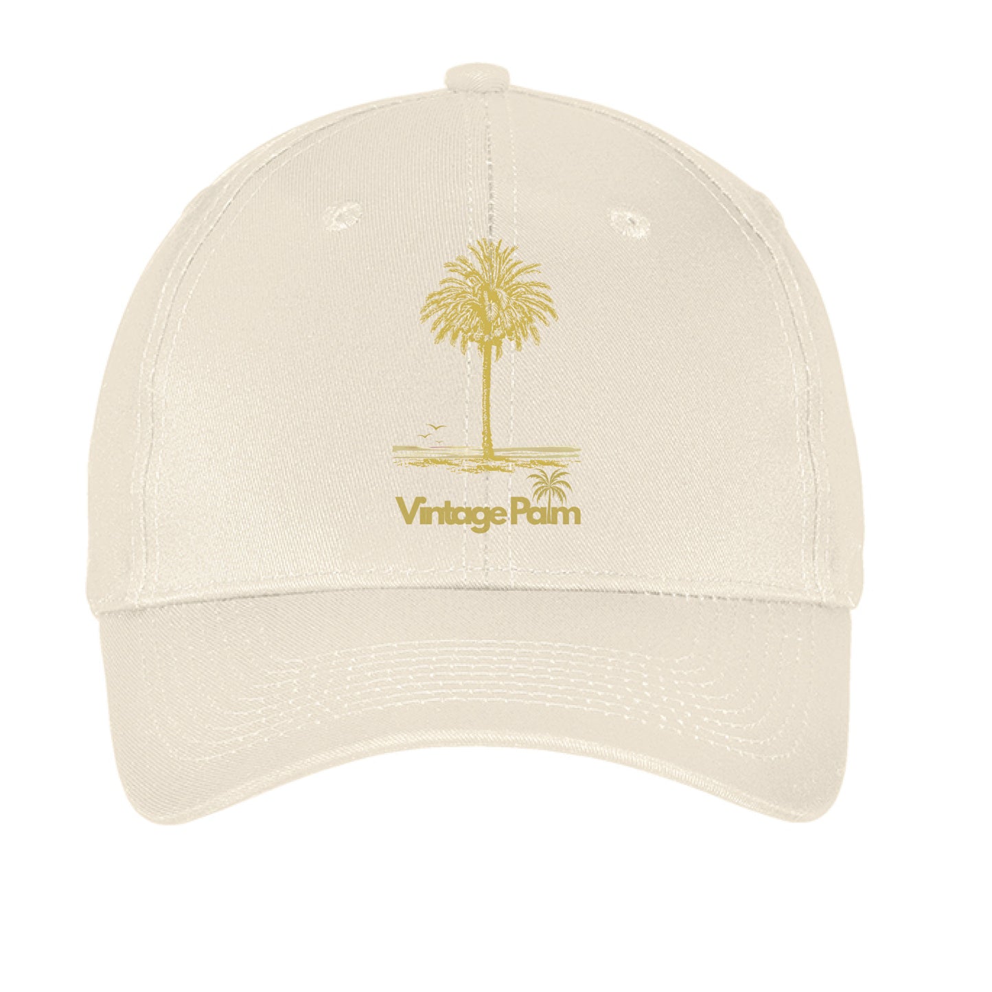 Classic Six-Panel Twill Cap-Vintage Palm