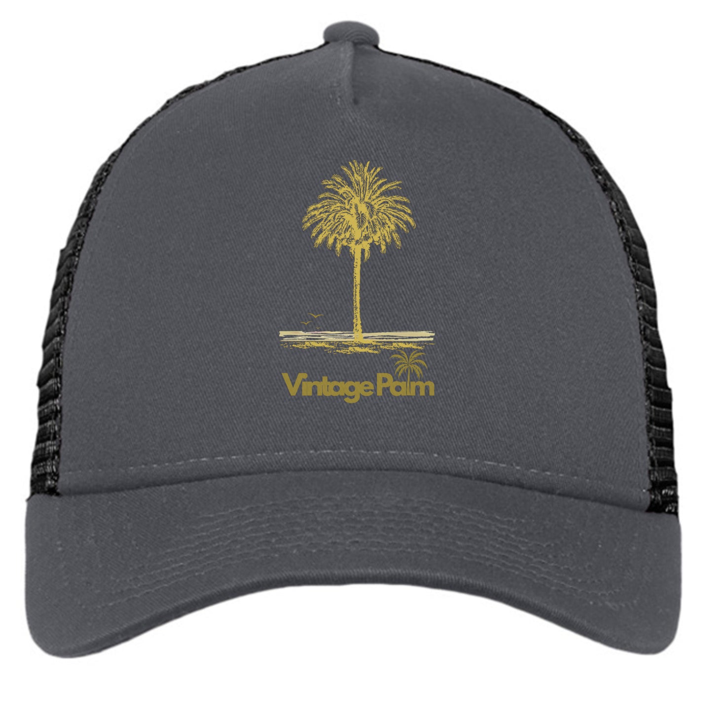 Classic Snapback Trucker Cap-Vintage Palm