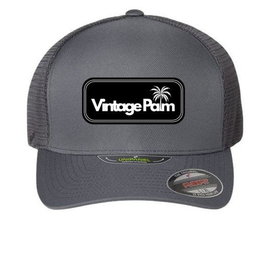 Retro Unipanel Trucker Cap-Vintage Palm
