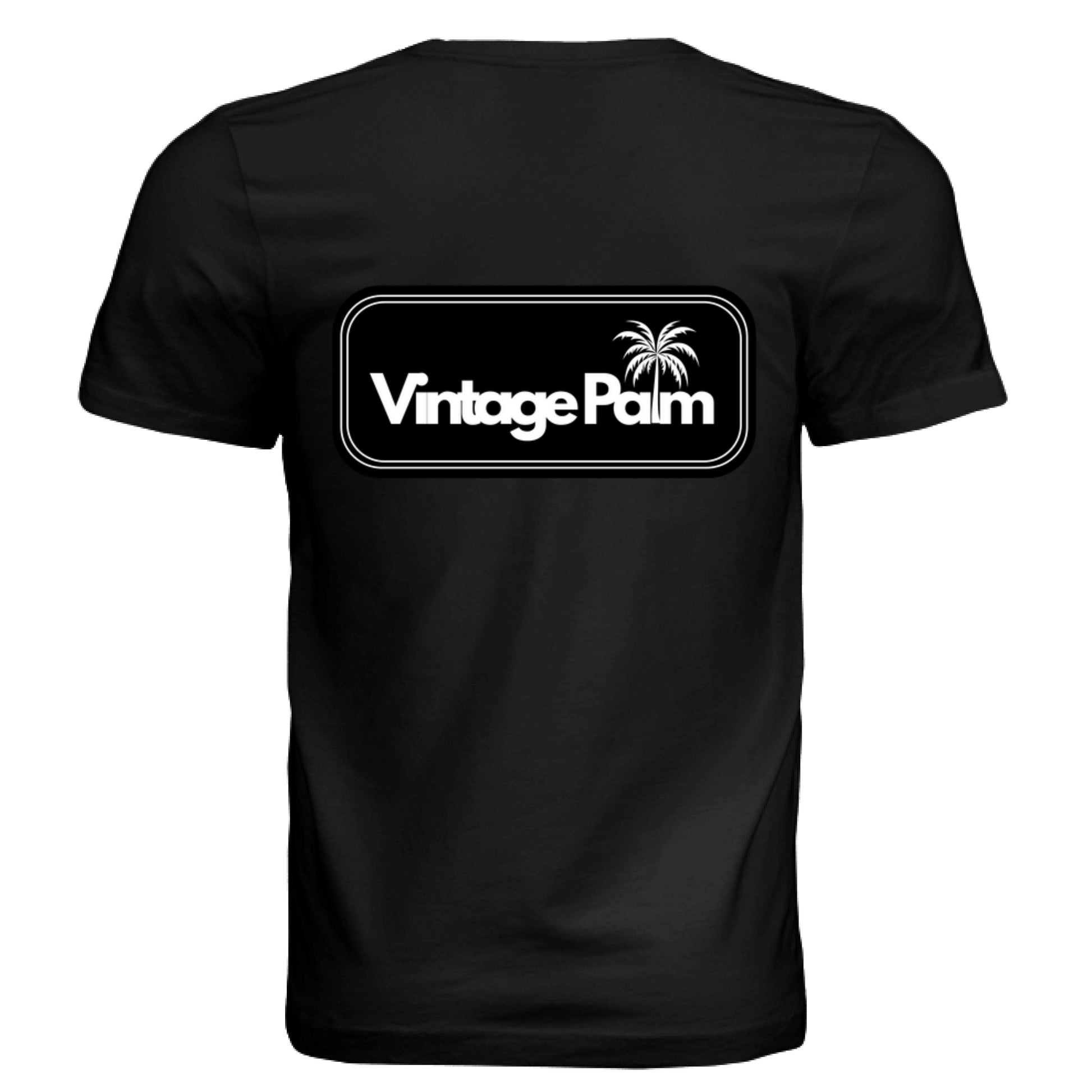 Retro Unisex Short-Sleeve Tee (Black Logo)-Vintage Palm