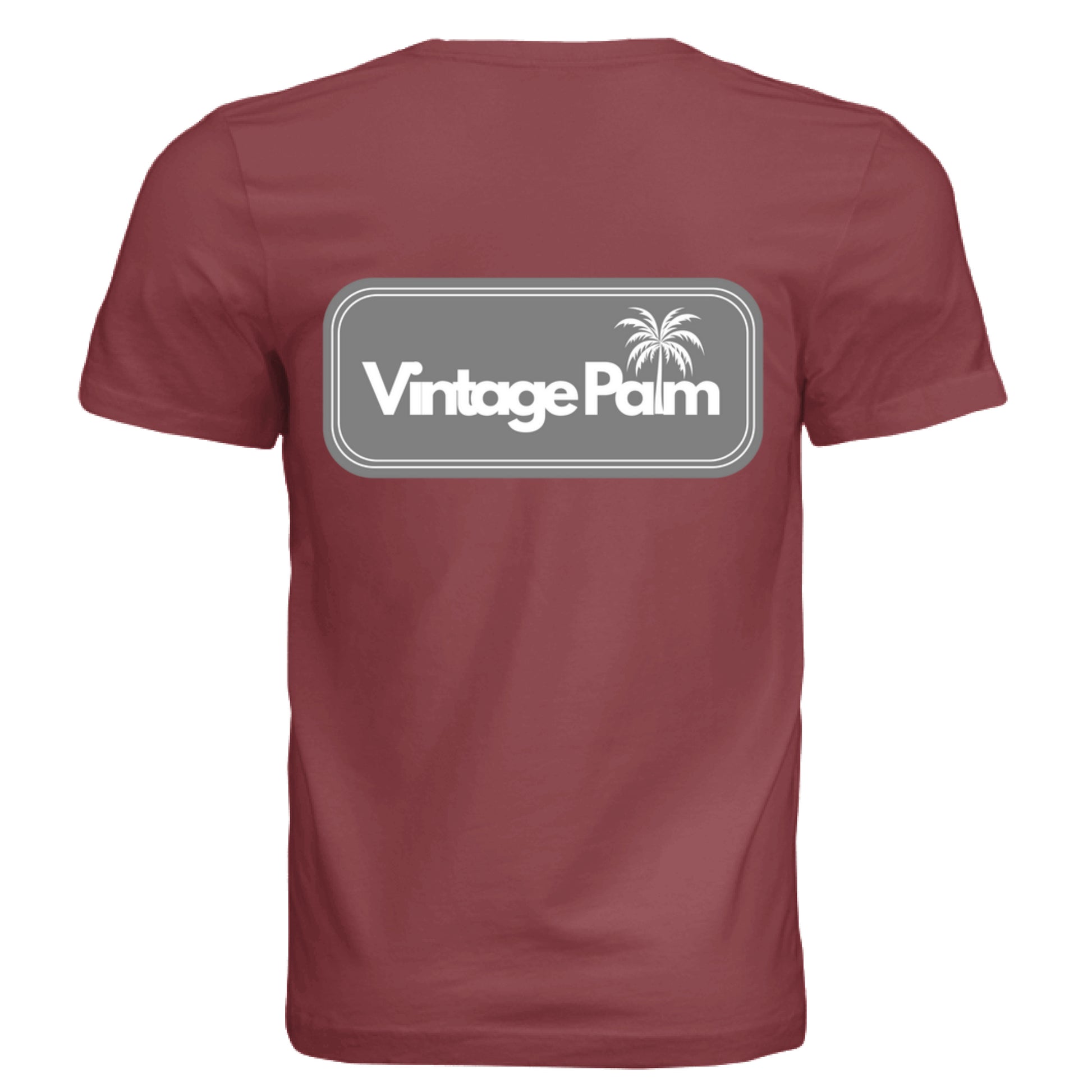 Retro Unisex Short-Sleeve Tee (Gray Logo)-Vintage Palm