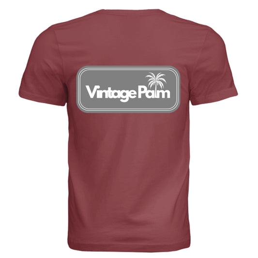 Retro Unisex Short-Sleeve Tee (Gray Logo)-Vintage Palm