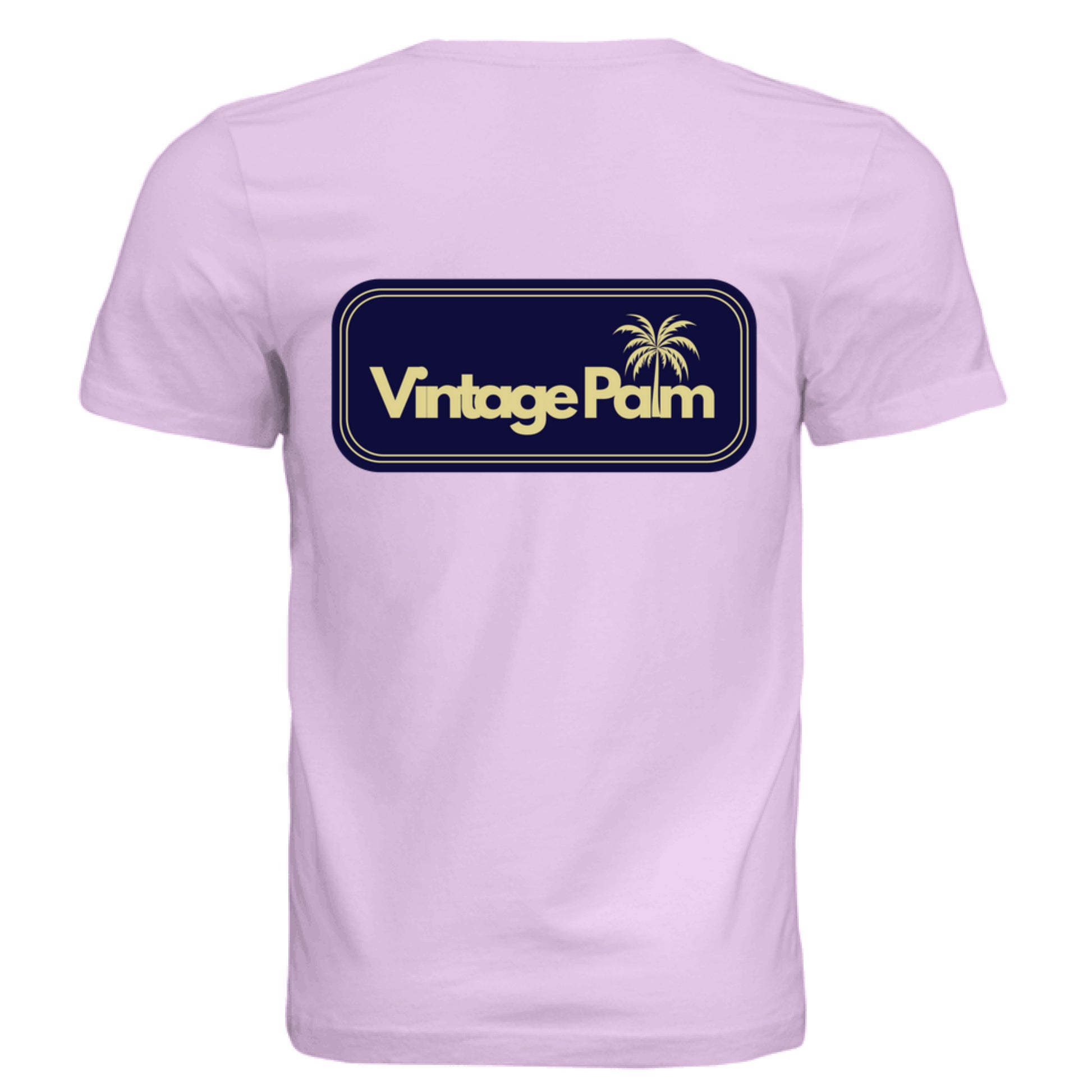 Retro Unisex Short-Sleeve Tee (Navy Logo)-Vintage Palm