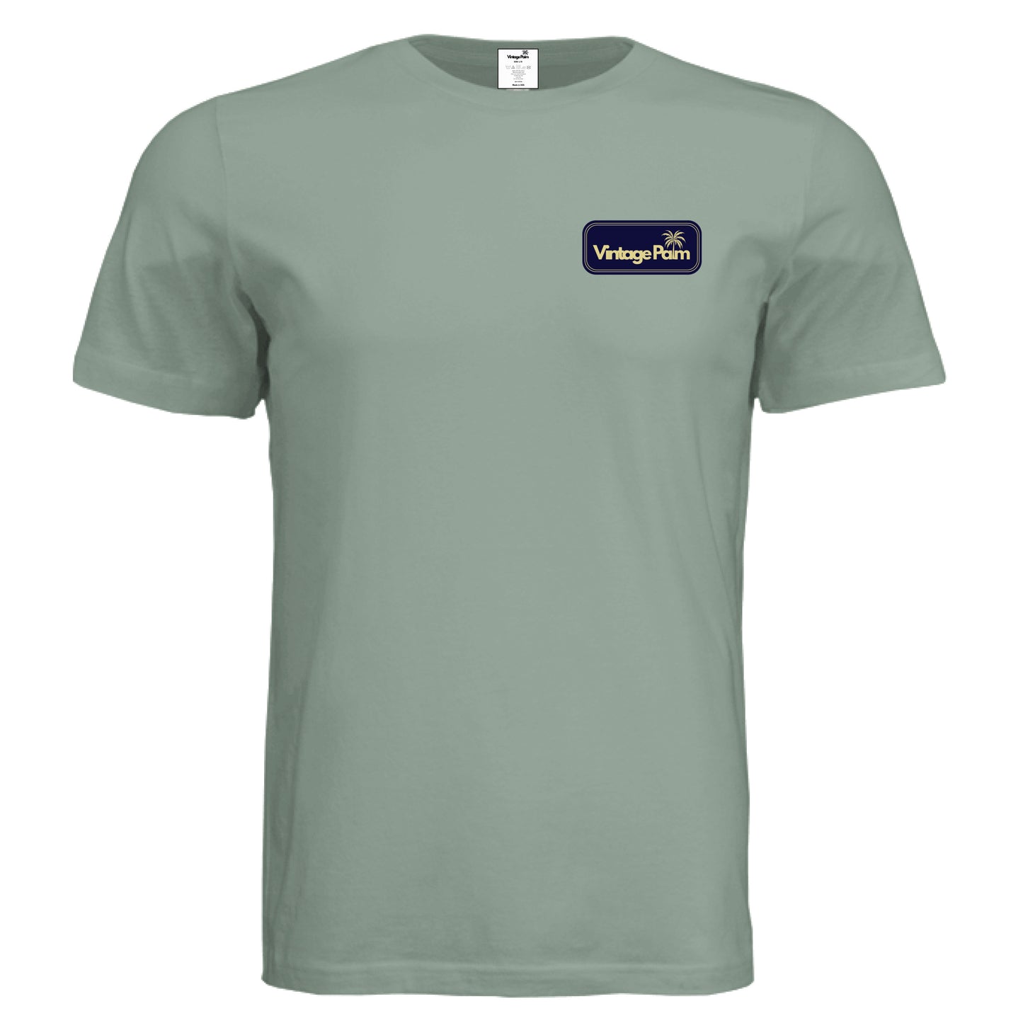 Retro Unisex Short-Sleeve Tee (Navy Logo)-Vintage Palm