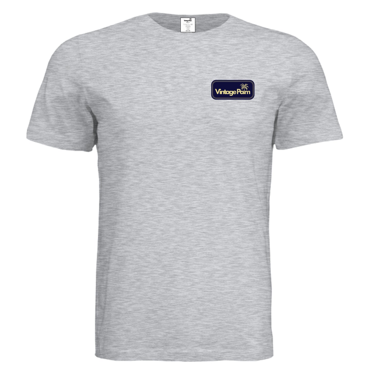 Retro Unisex Short-Sleeve Tee (Navy Logo)-Vintage Palm