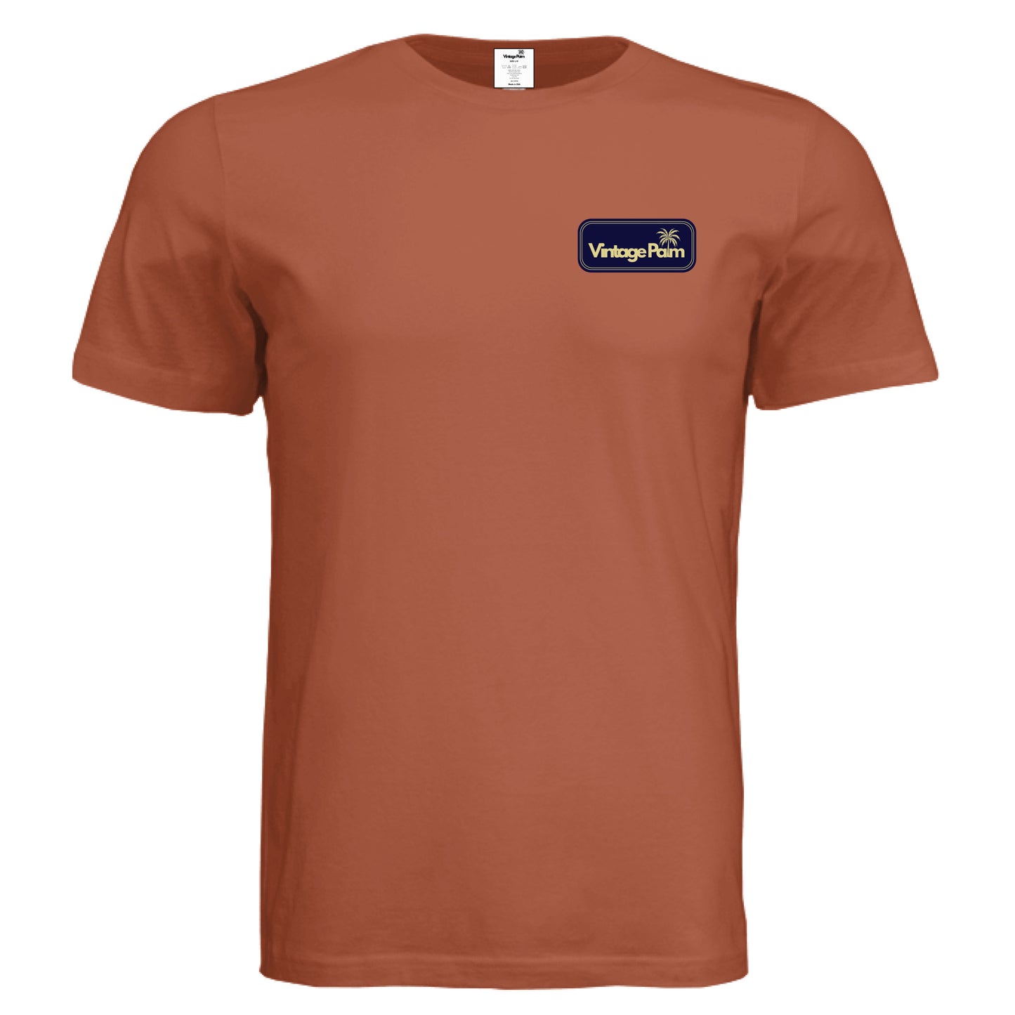 Retro Unisex Short-Sleeve Tee (Navy Logo)-Vintage Palm