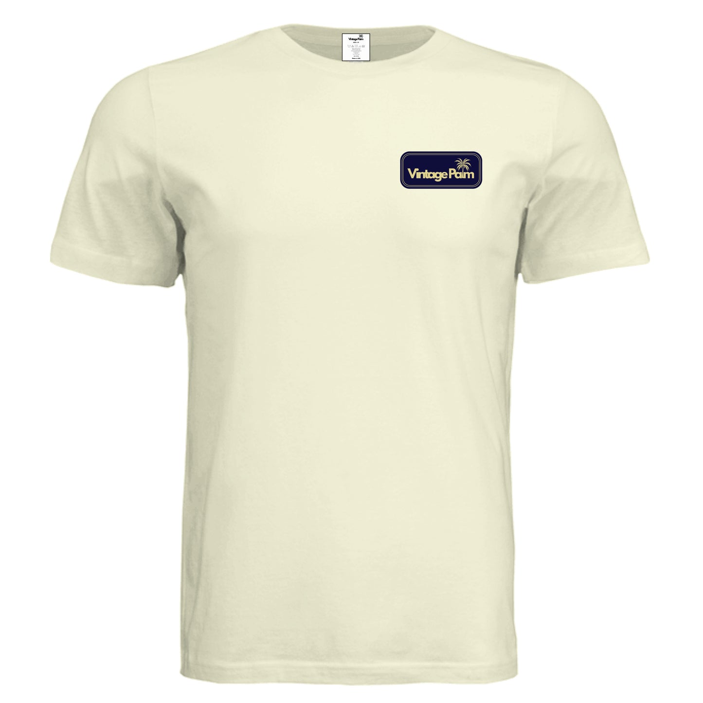 Retro Unisex Short-Sleeve Tee (Navy Logo)-Vintage Palm