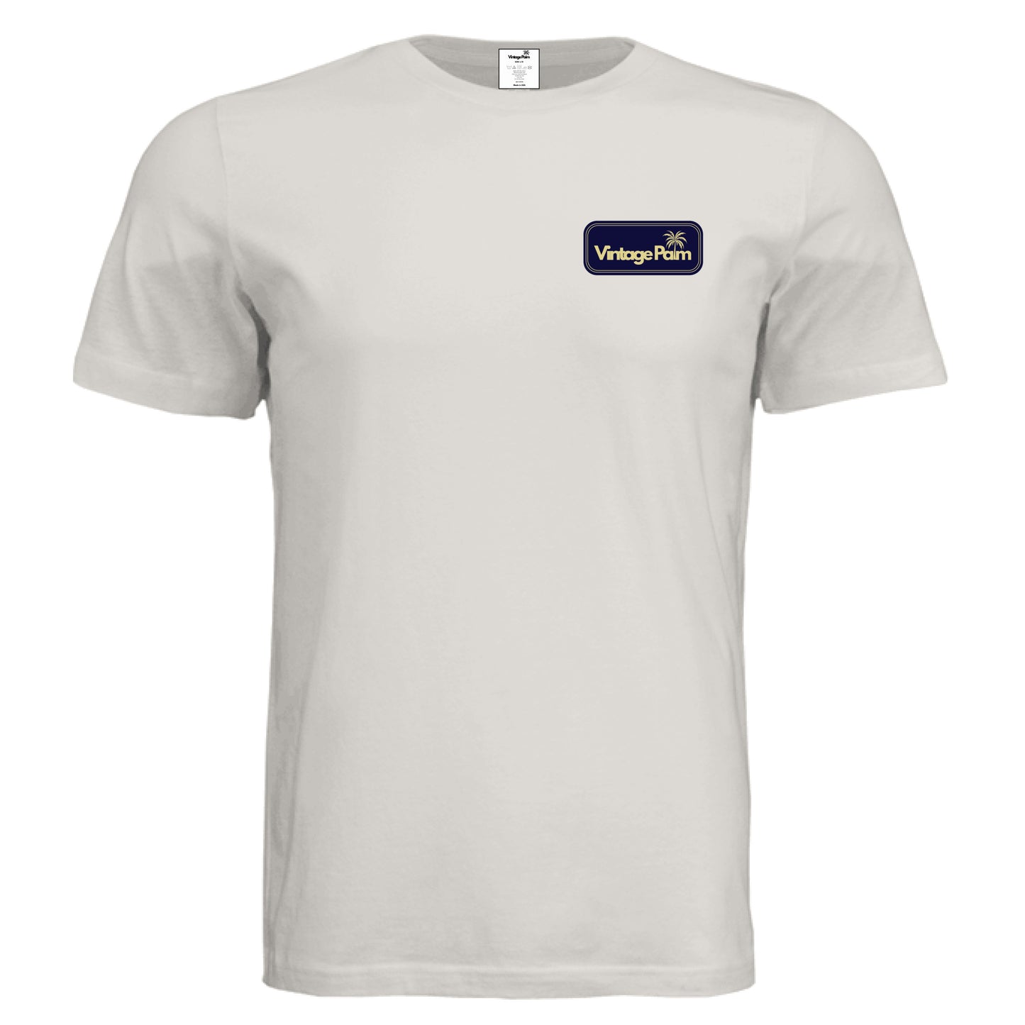 Retro Unisex Short-Sleeve Tee (Navy Logo)-Vintage Palm