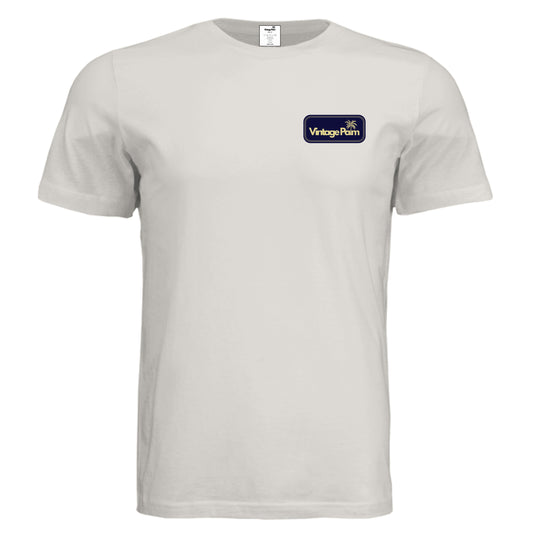 Retro Unisex Short-Sleeve Tee (Navy Logo)-Vintage Palm