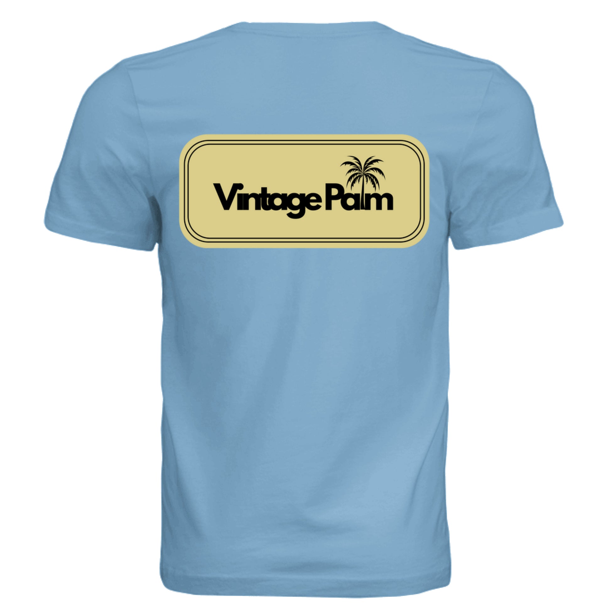 Retro Unisex Short-Sleeve Tee (Yellow Logo)-Vintage Palm