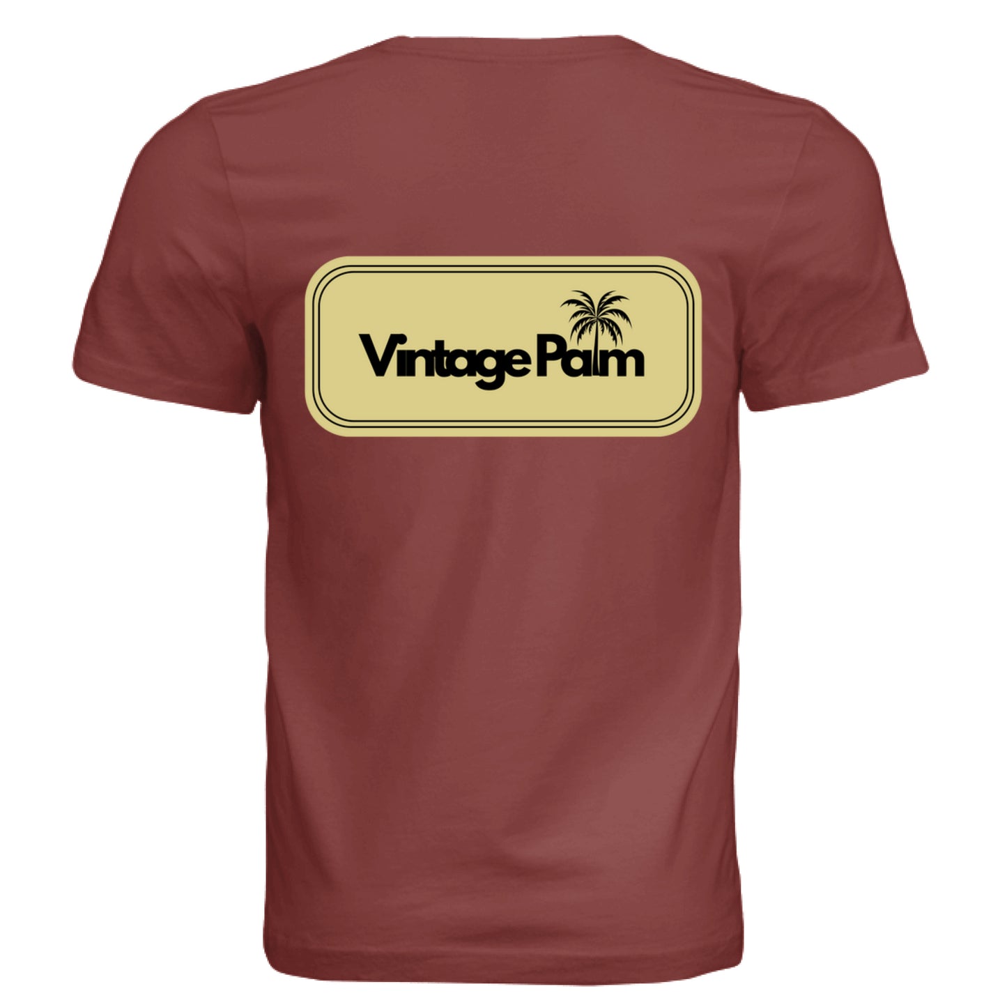 Retro Unisex Short-Sleeve Tee (Yellow Logo)-Vintage Palm