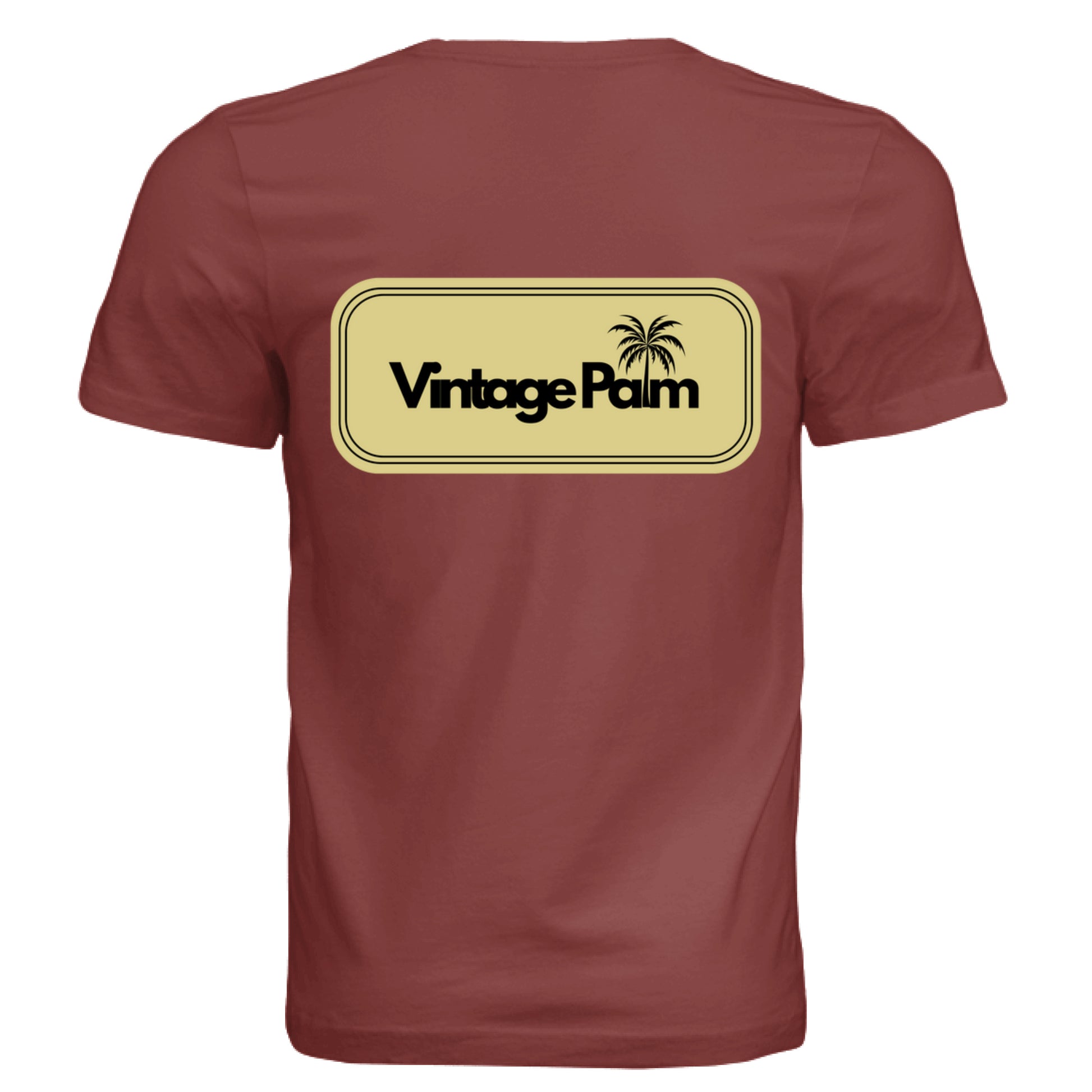 Retro Unisex Short-Sleeve Tee (Yellow Logo)-Vintage Palm