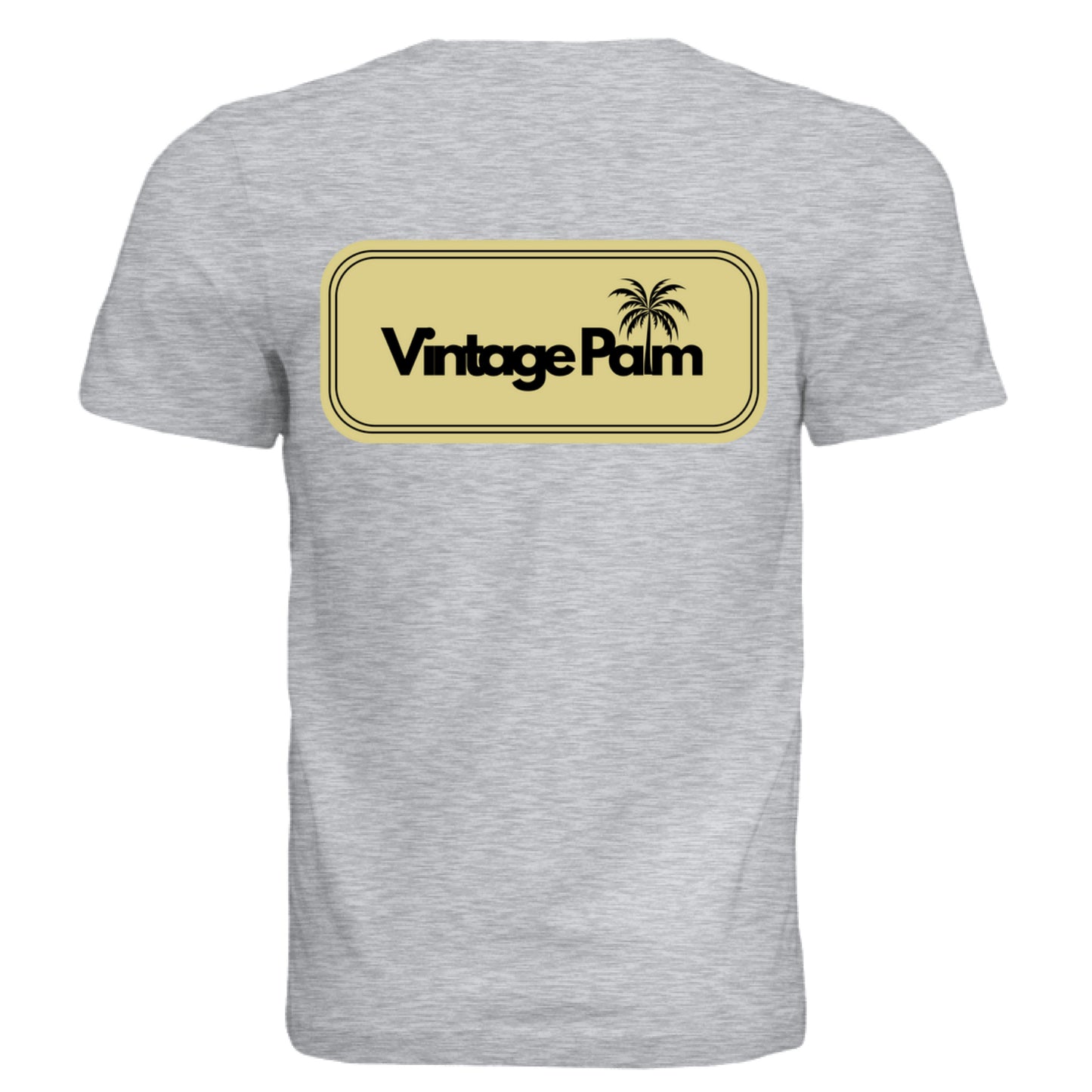 Retro Unisex Short-Sleeve Tee (Yellow Logo)-Vintage Palm