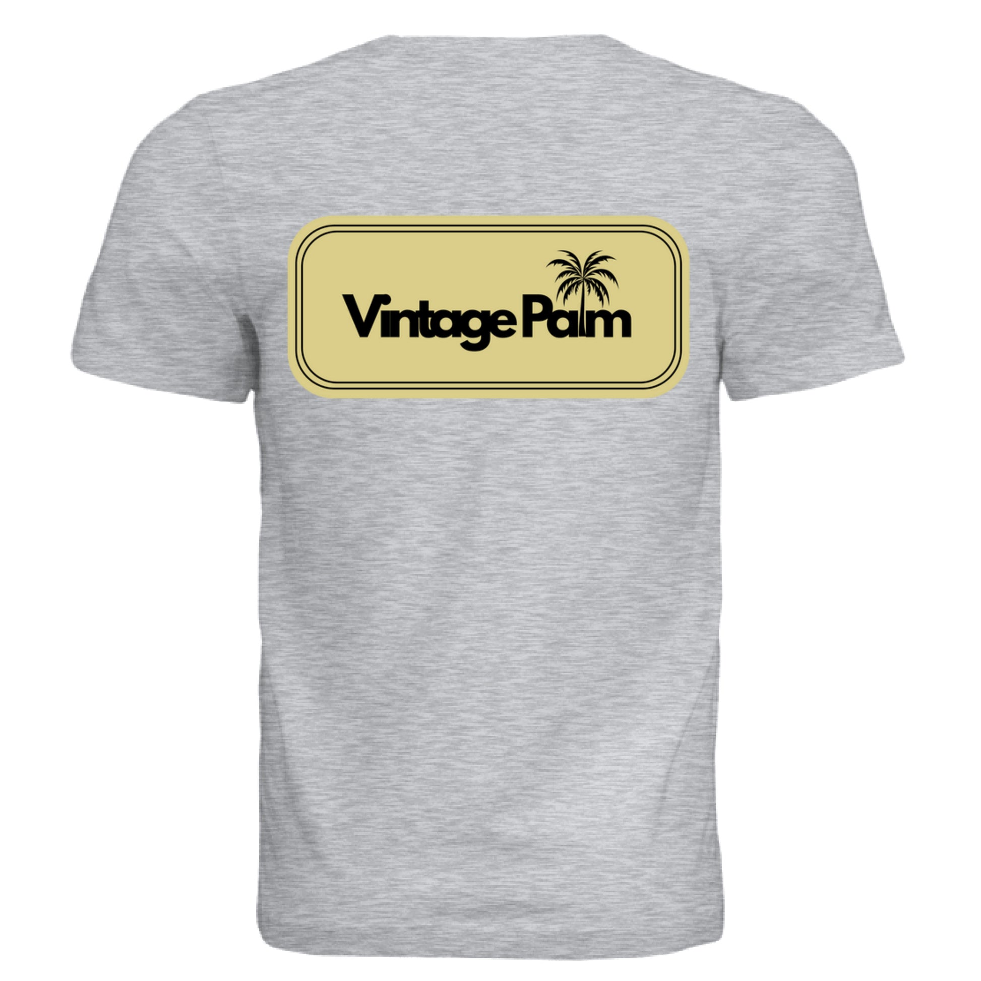Retro Unisex Short-Sleeve Tee (Yellow Logo)-Vintage Palm