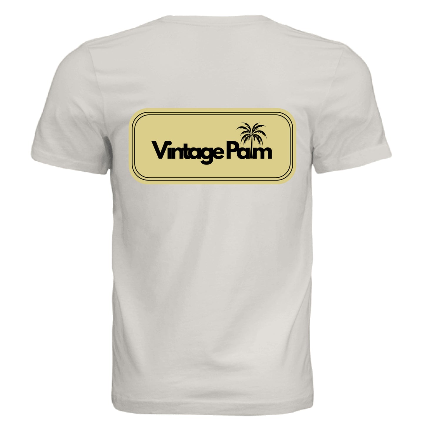 Retro Unisex Short-Sleeve Tee (Yellow Logo)-Vintage Palm