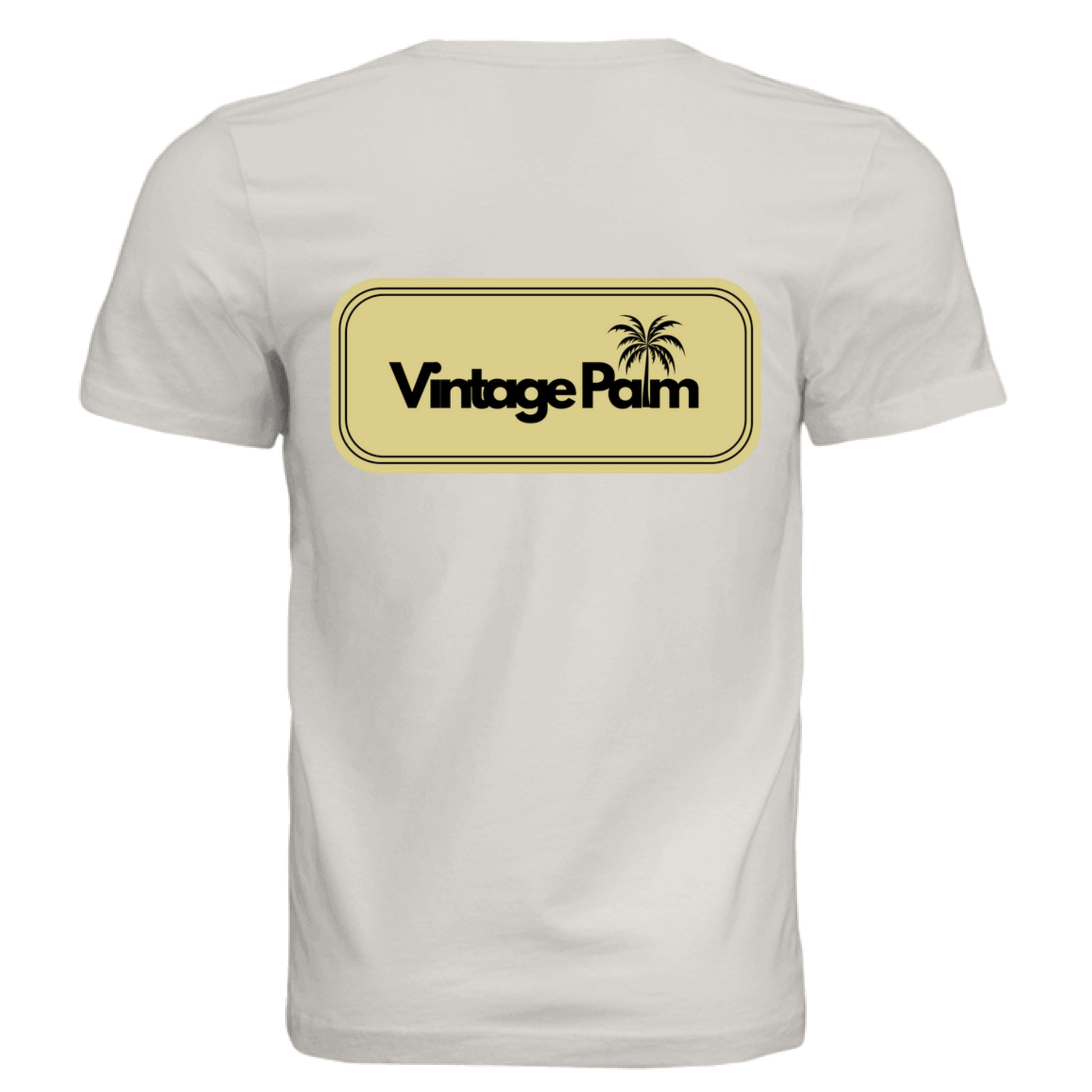 Retro Unisex Short-Sleeve Tee (Yellow Logo)-Vintage Palm