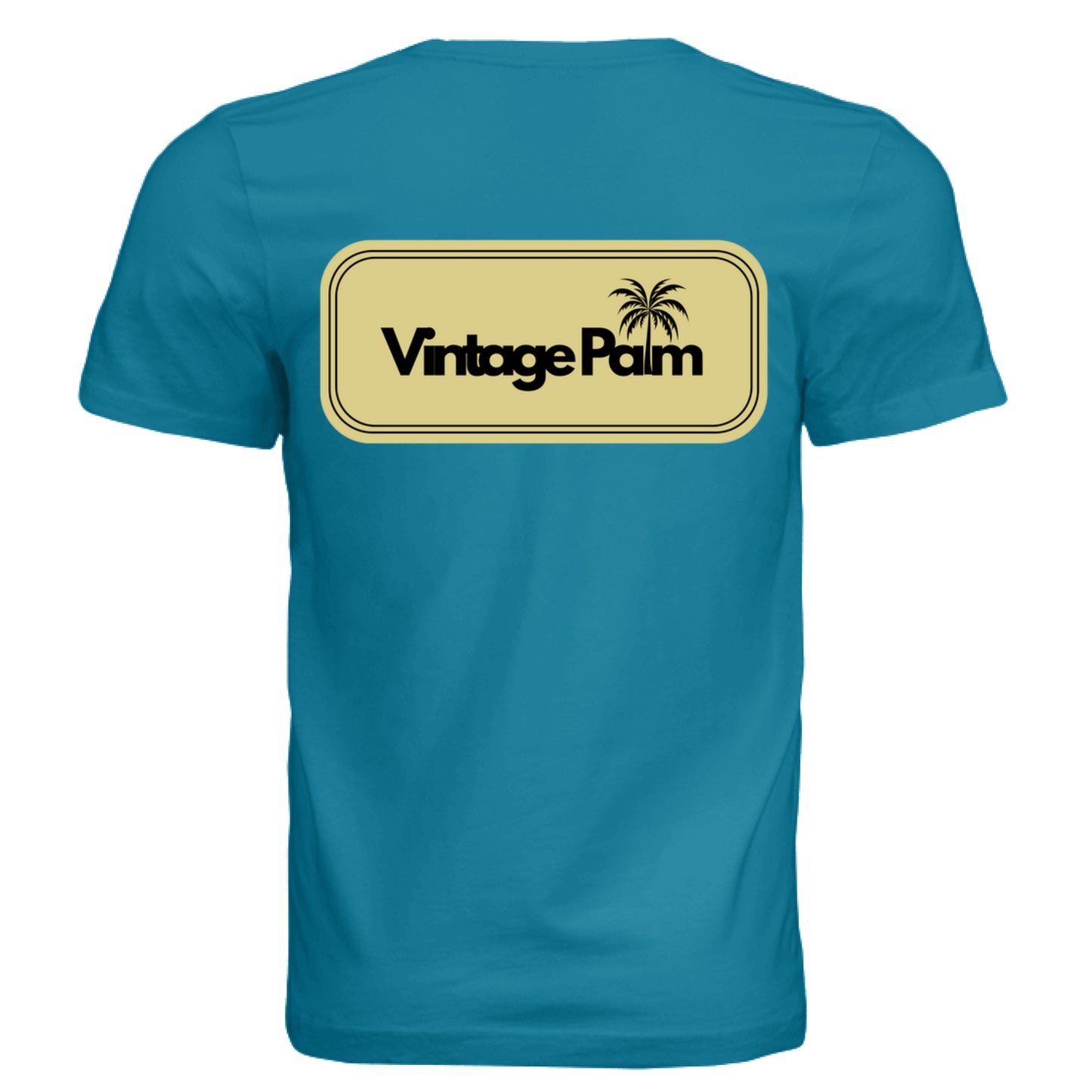 Retro Unisex Short-Sleeve Tee (Yellow Logo)-Vintage Palm
