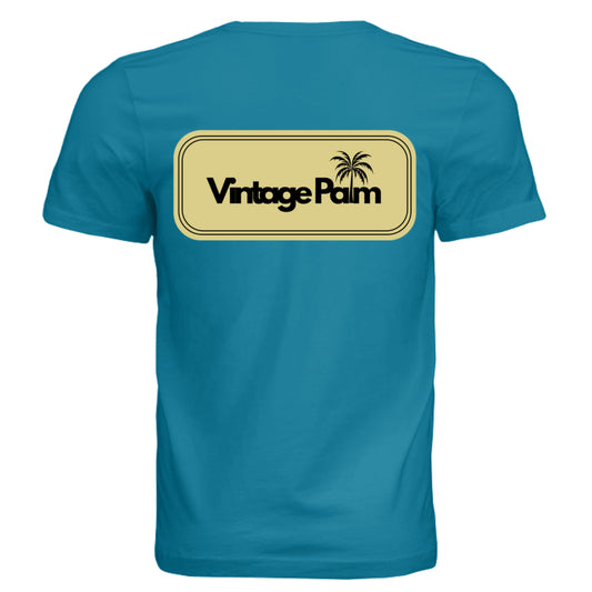 Retro Unisex Short-Sleeve Tee (Yellow Logo)-Vintage Palm