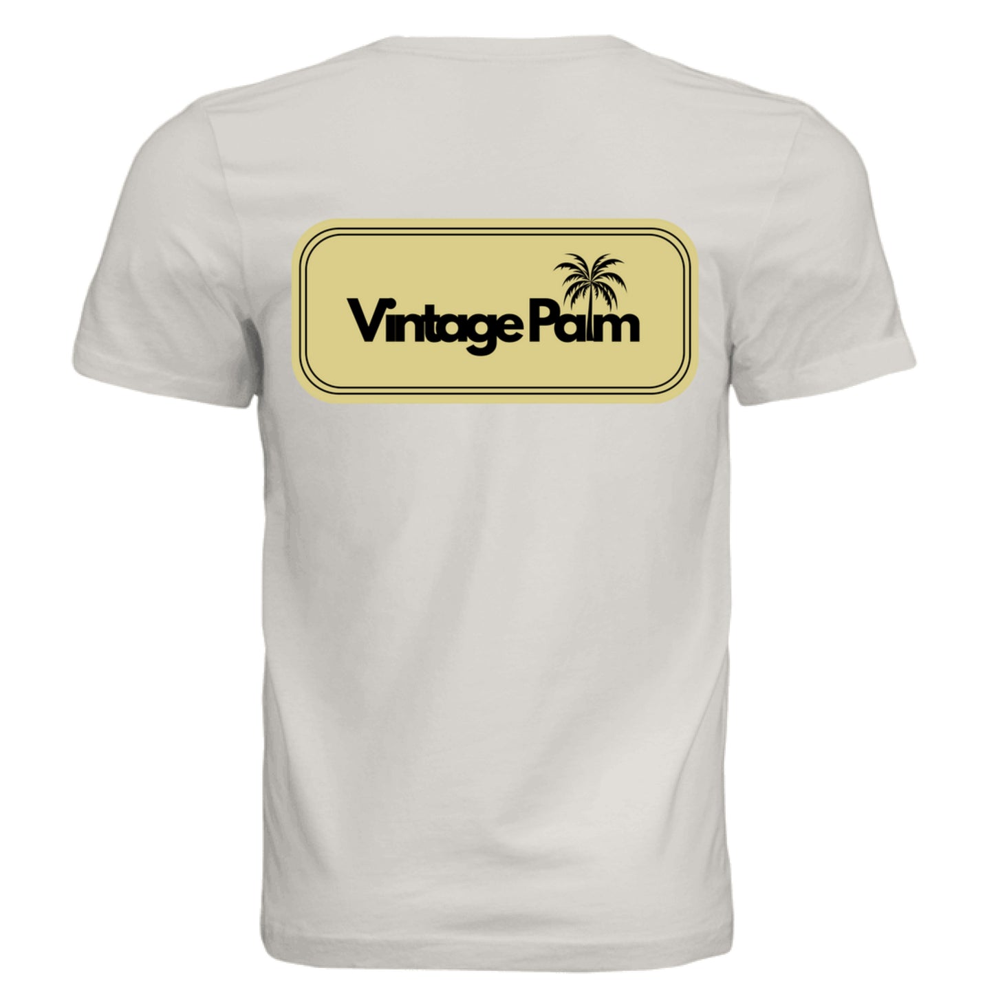 Retro Unisex Short-Sleeve Tee (Yellow Logo)-Vintage Palm