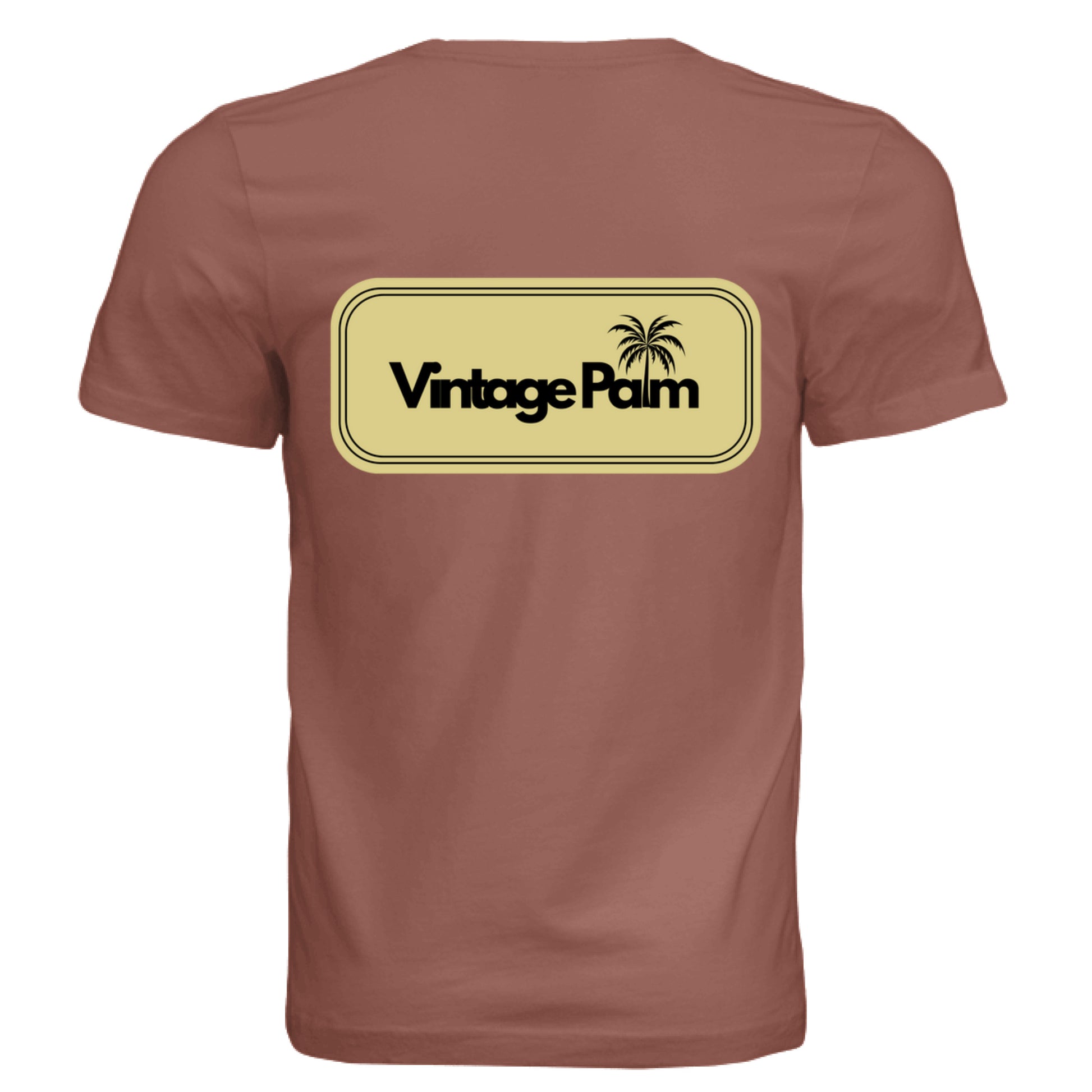Retro Unisex Short-Sleeve Tee (Yellow Logo)-Vintage Palm
