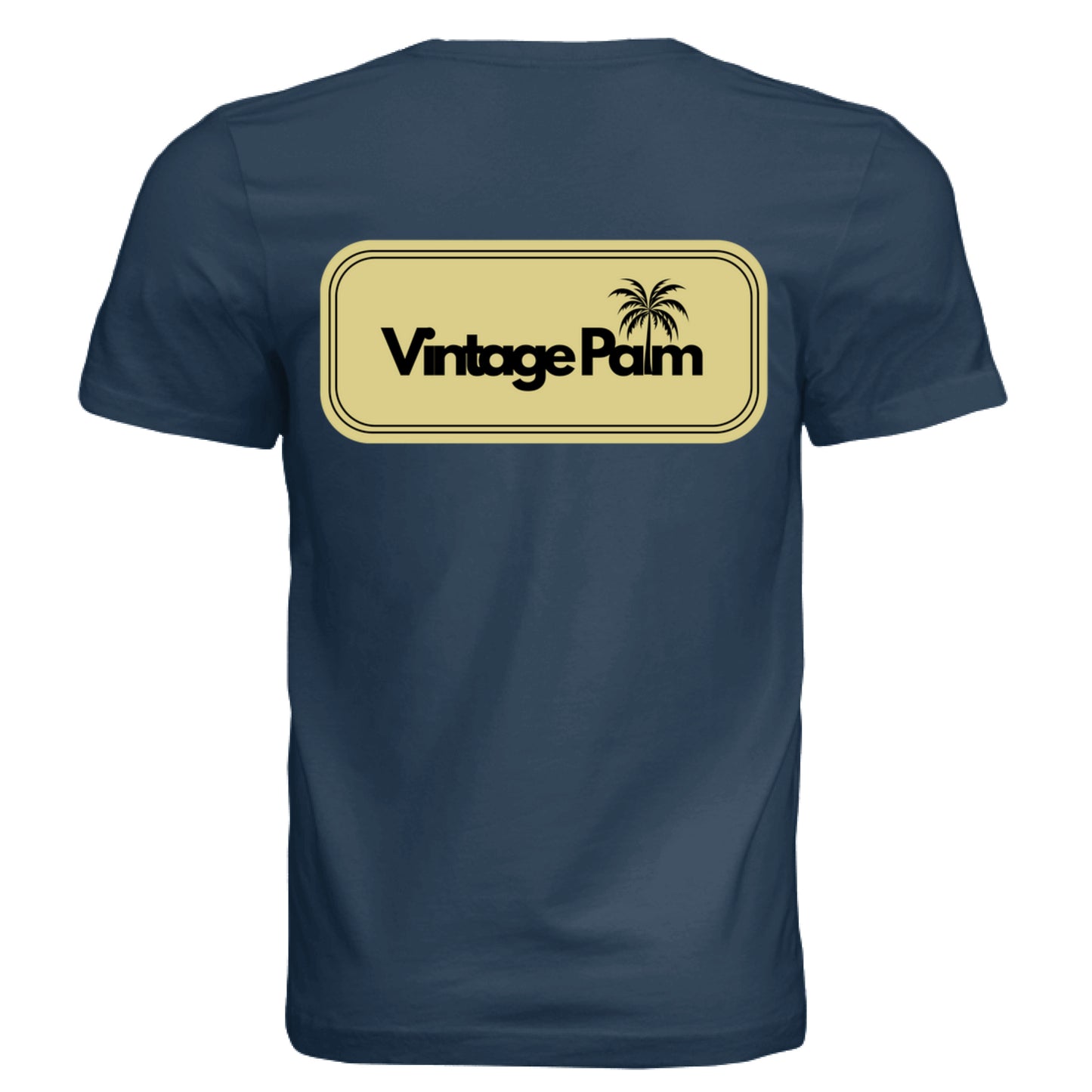 Retro Unisex Short-Sleeve Tee (Yellow Logo)-Vintage Palm