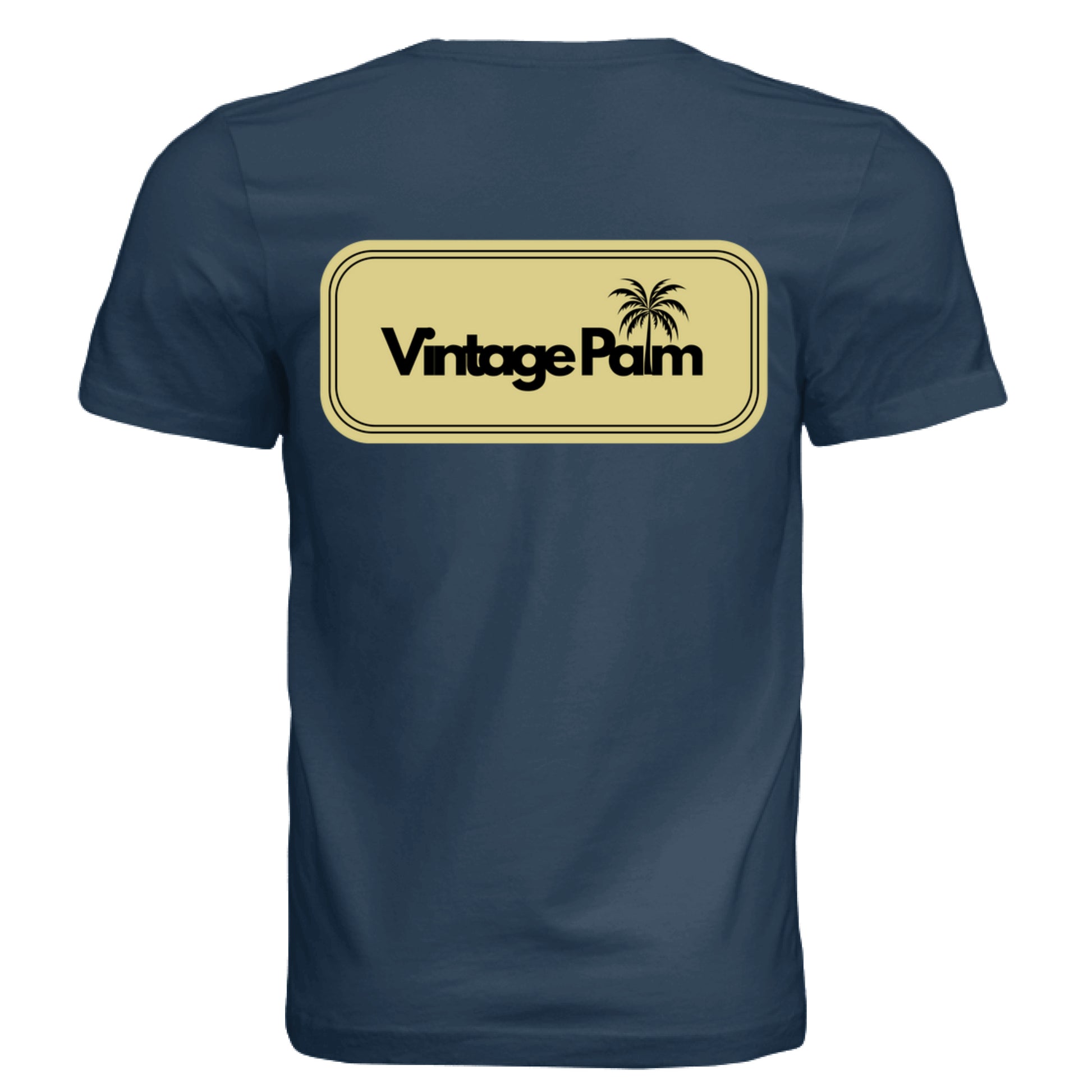 Retro Unisex Short-Sleeve Tee (Yellow Logo)-Vintage Palm