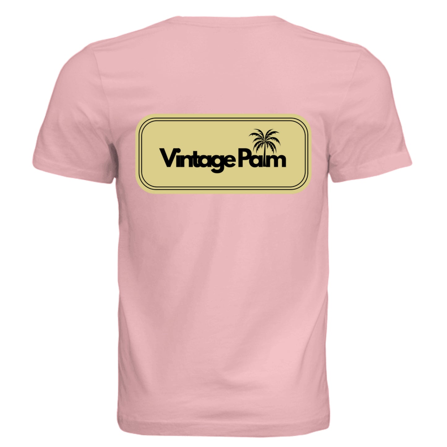 Retro Unisex Short-Sleeve Tee (Yellow Logo)-Vintage Palm