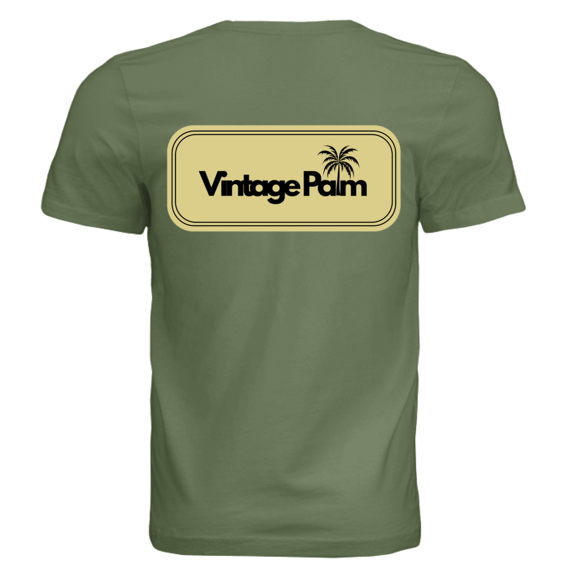 Retro Unisex Short-Sleeve Tee (Yellow Logo)-Vintage Palm