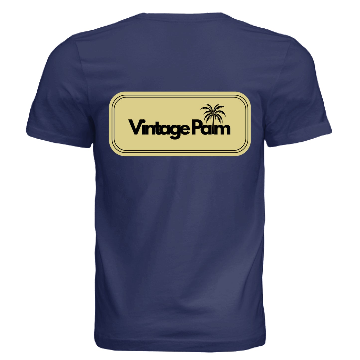 Retro Unisex Short-Sleeve Tee (Yellow Logo)-Vintage Palm