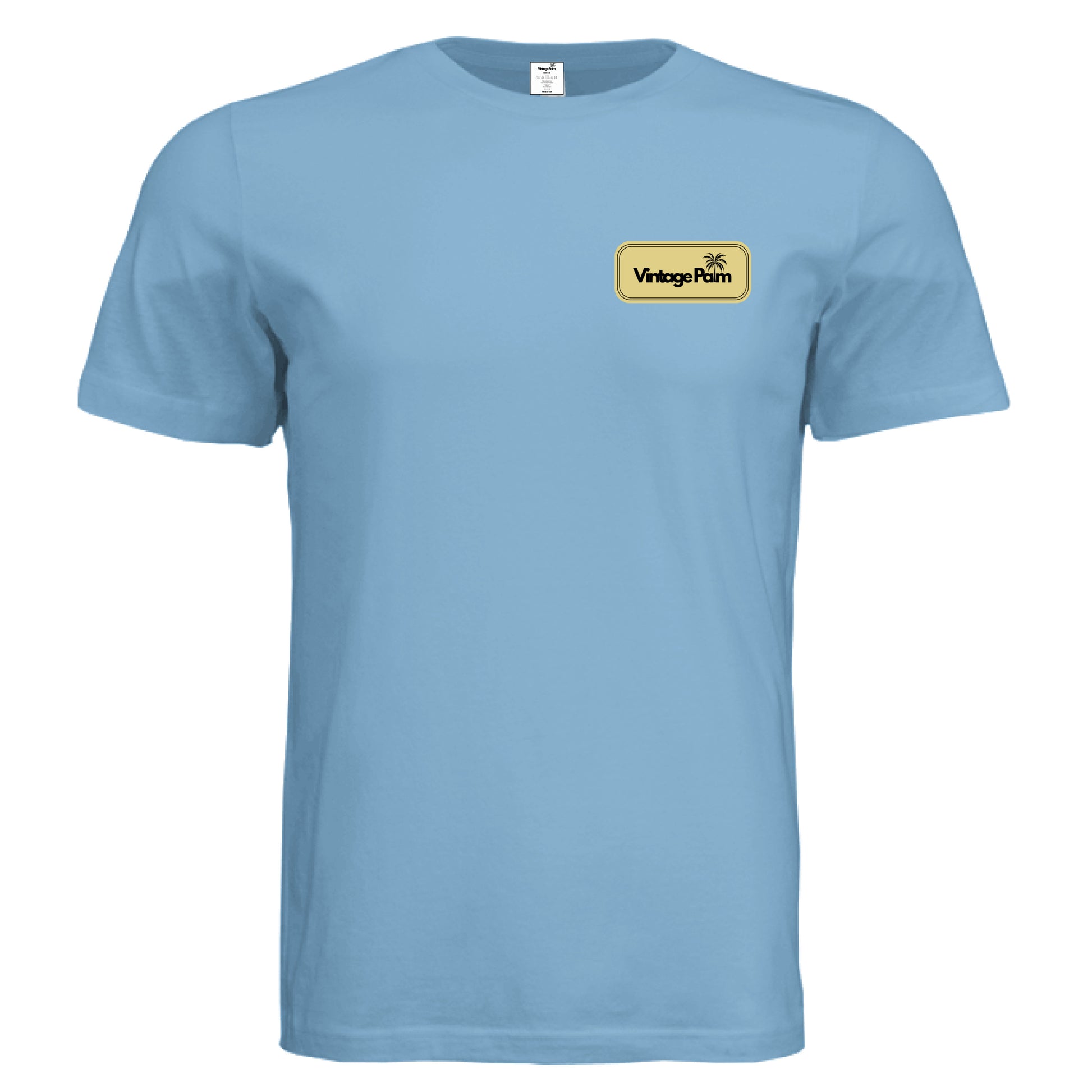 Retro Unisex Short-Sleeve Tee (Yellow Logo)-Vintage Palm