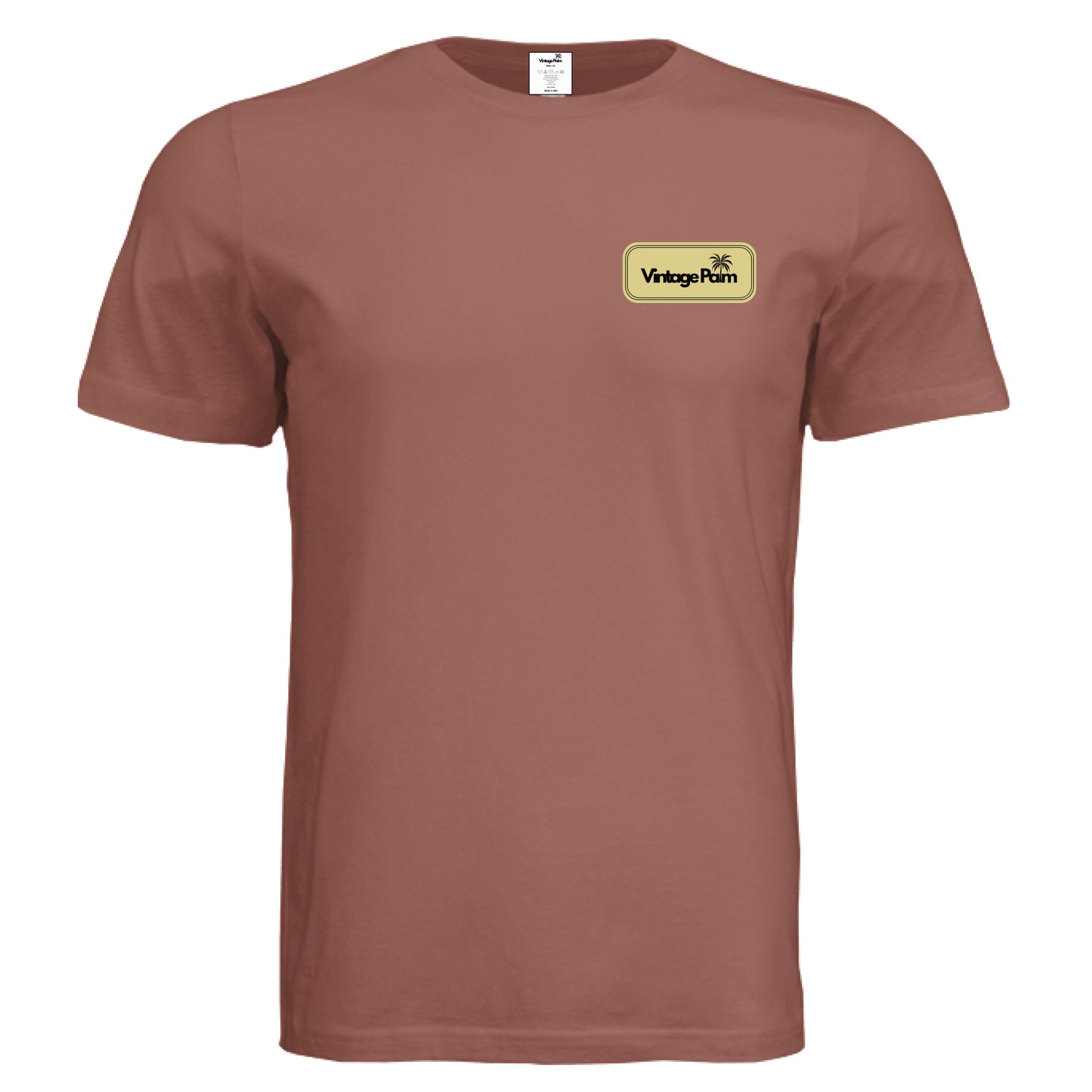 Retro Unisex Short-Sleeve Tee (Yellow Logo)-Vintage Palm