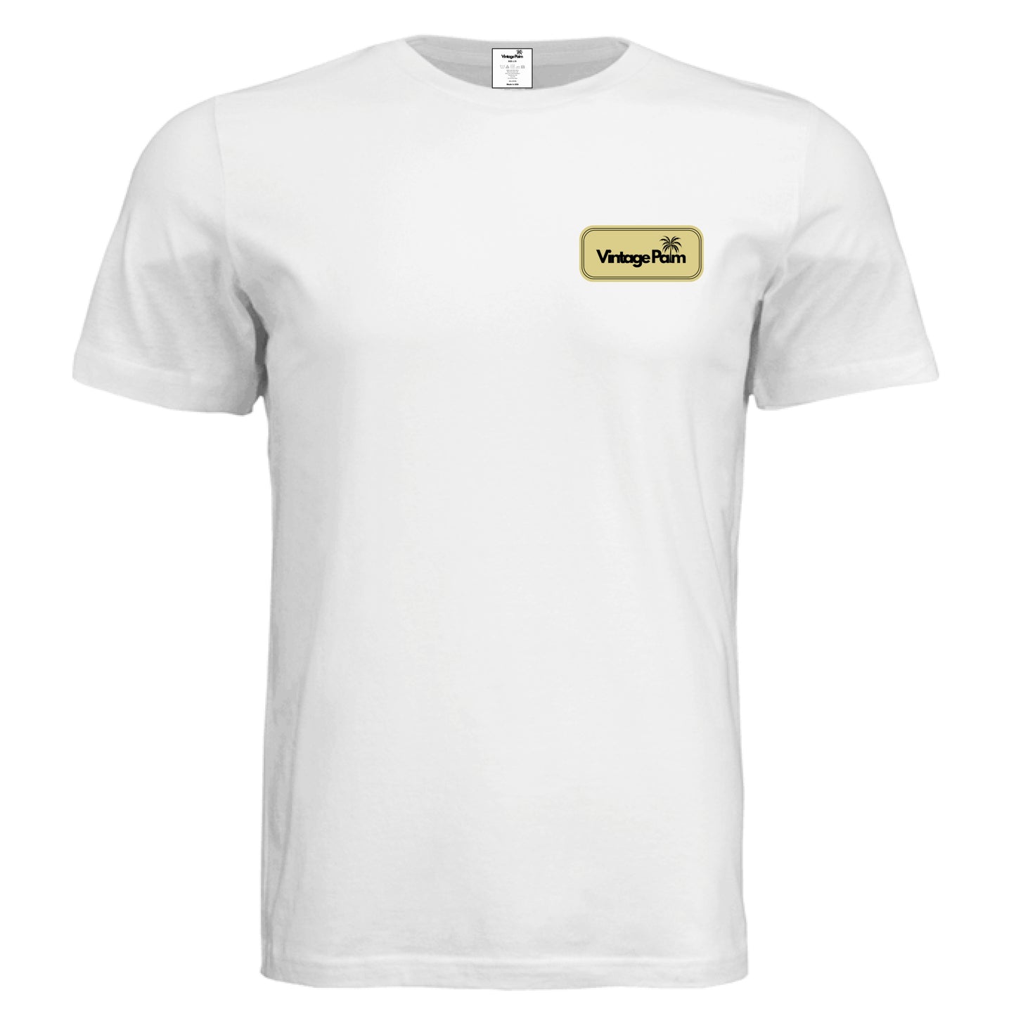 Retro Unisex Short-Sleeve Tee (Yellow Logo)-Vintage Palm