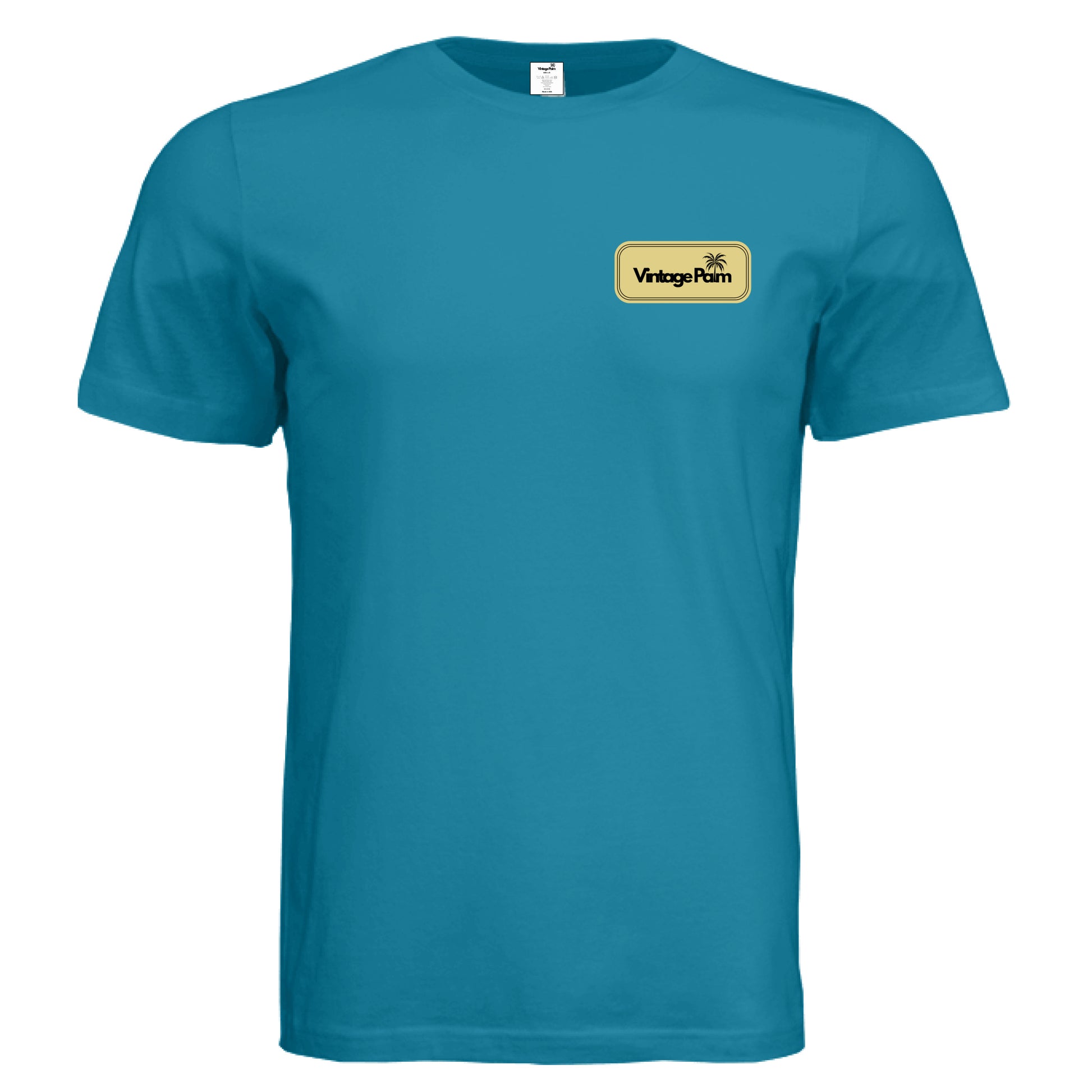 Retro Unisex Short-Sleeve Tee (Yellow Logo)-Vintage Palm
