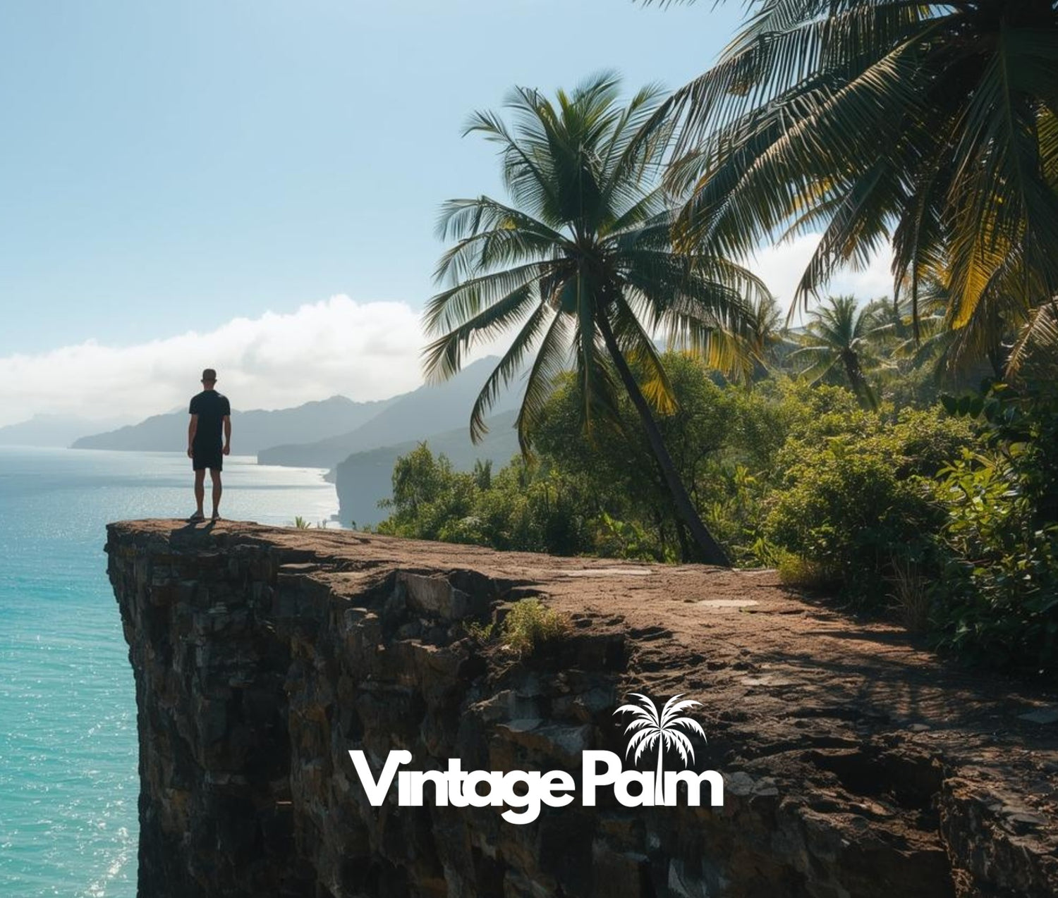 Vintage Palm brand logo for sustainable beachwear and apparel